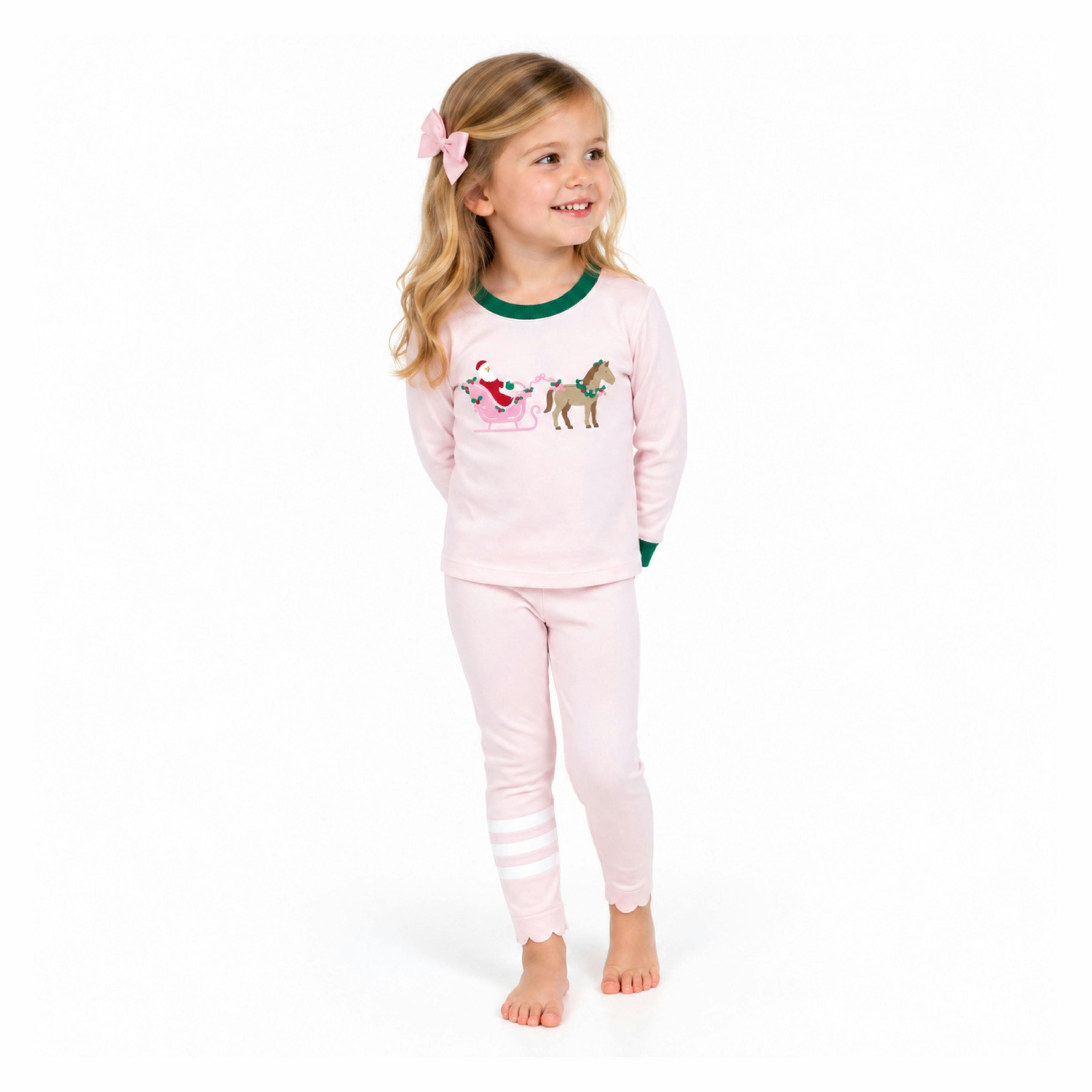 Santa's Sleigh & Horse Long Sleeve Shirt