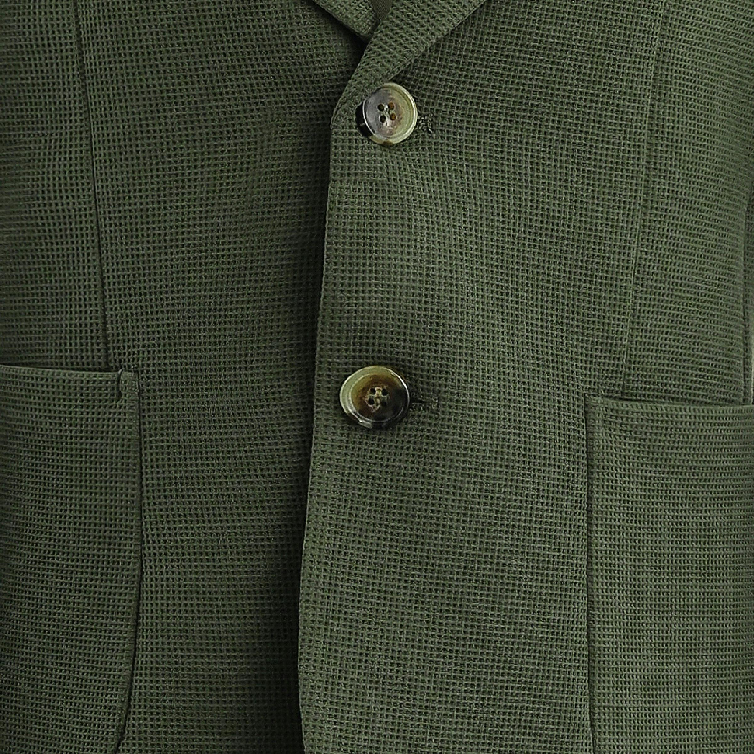 Green Slim-Fit Suit Set