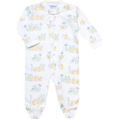 Chicks Print Smocked Footie
