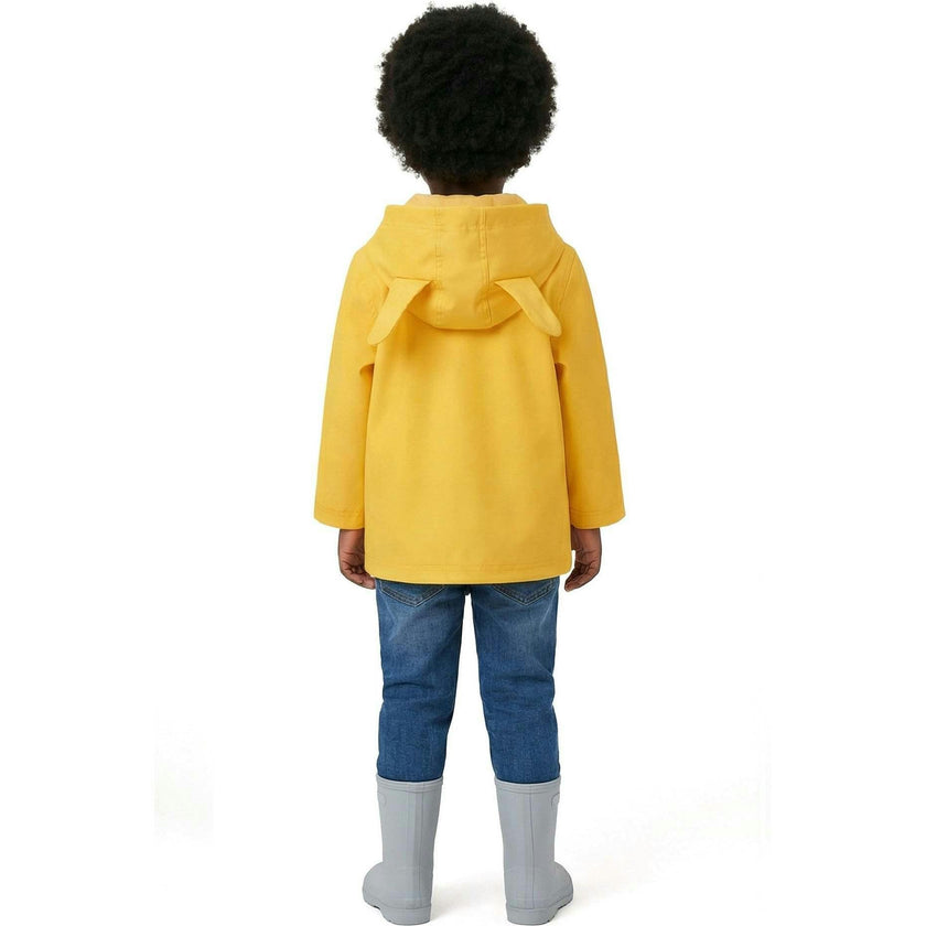 Boys Dog Applique Raincoat | Yellow