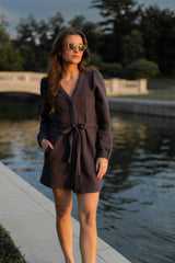 The Frame Robe - Charcoal