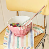 Multicolored Stripe Ruffle Napkins
