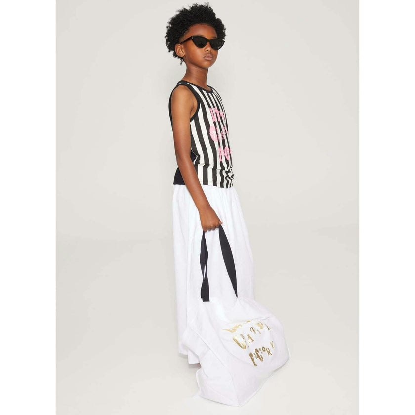 Soft Black Striped Tank T-Shirt
