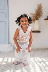 Beach Vest and Pants Set Pastel Pink