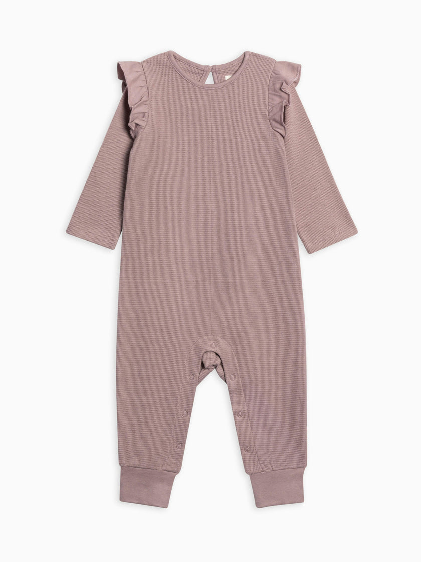 Mila Waffle Knit Flutter Sleeve Romper