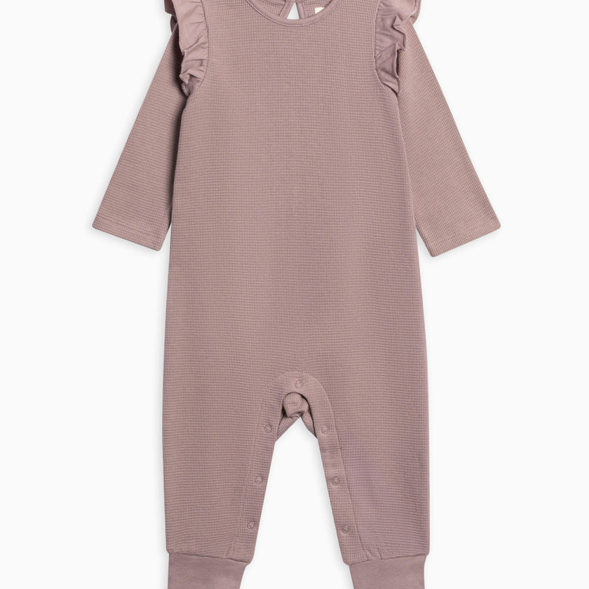 Mila Waffle Knit Flutter Sleeve Romper