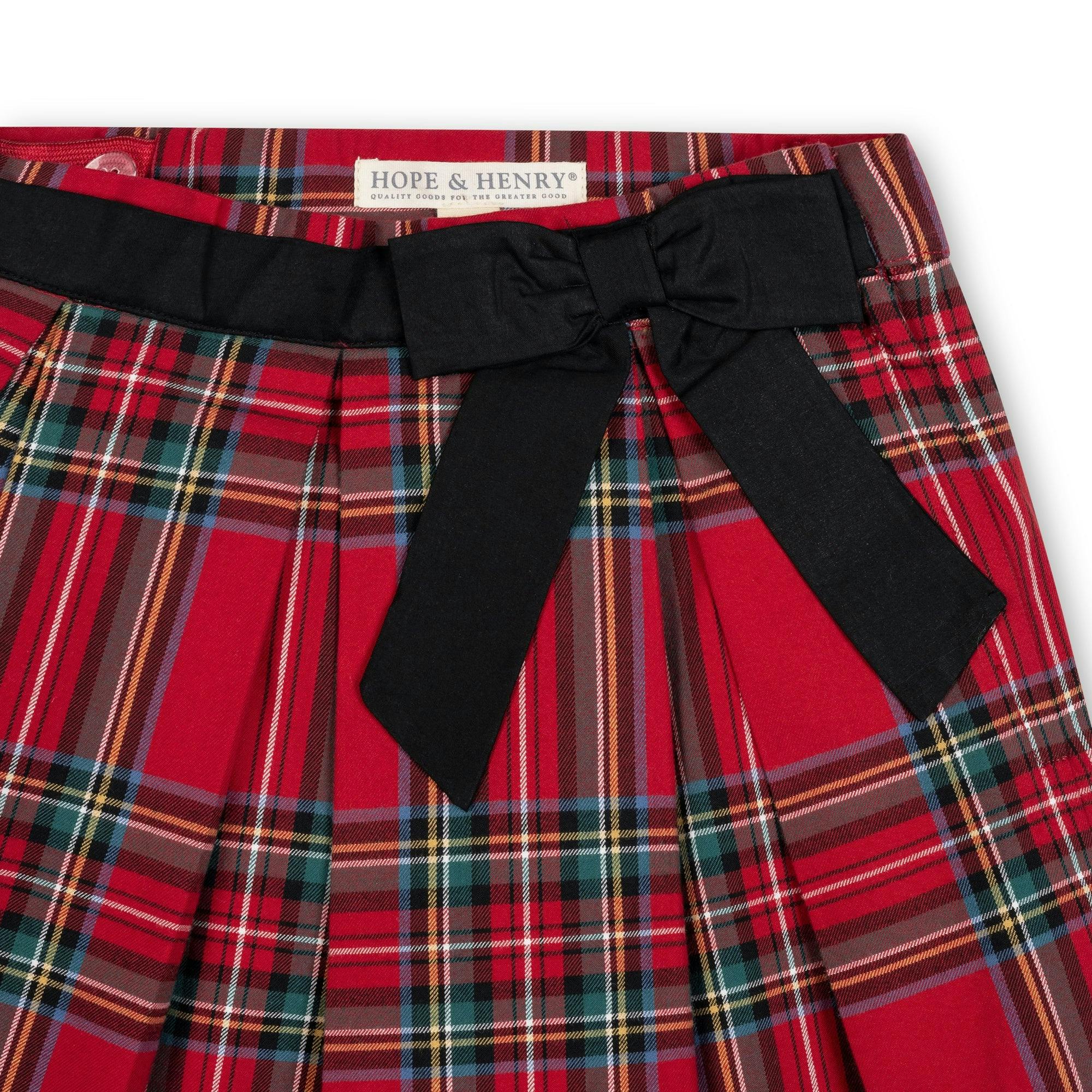 Organic Pleated Party Skirt with Bow