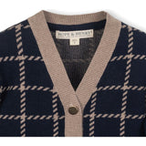 Organic Long Sleeve Boyfriend Cardigan Sweater, Blue