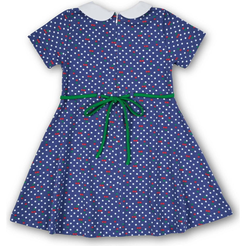 Polka Dot Cherry Printed Knit Dress