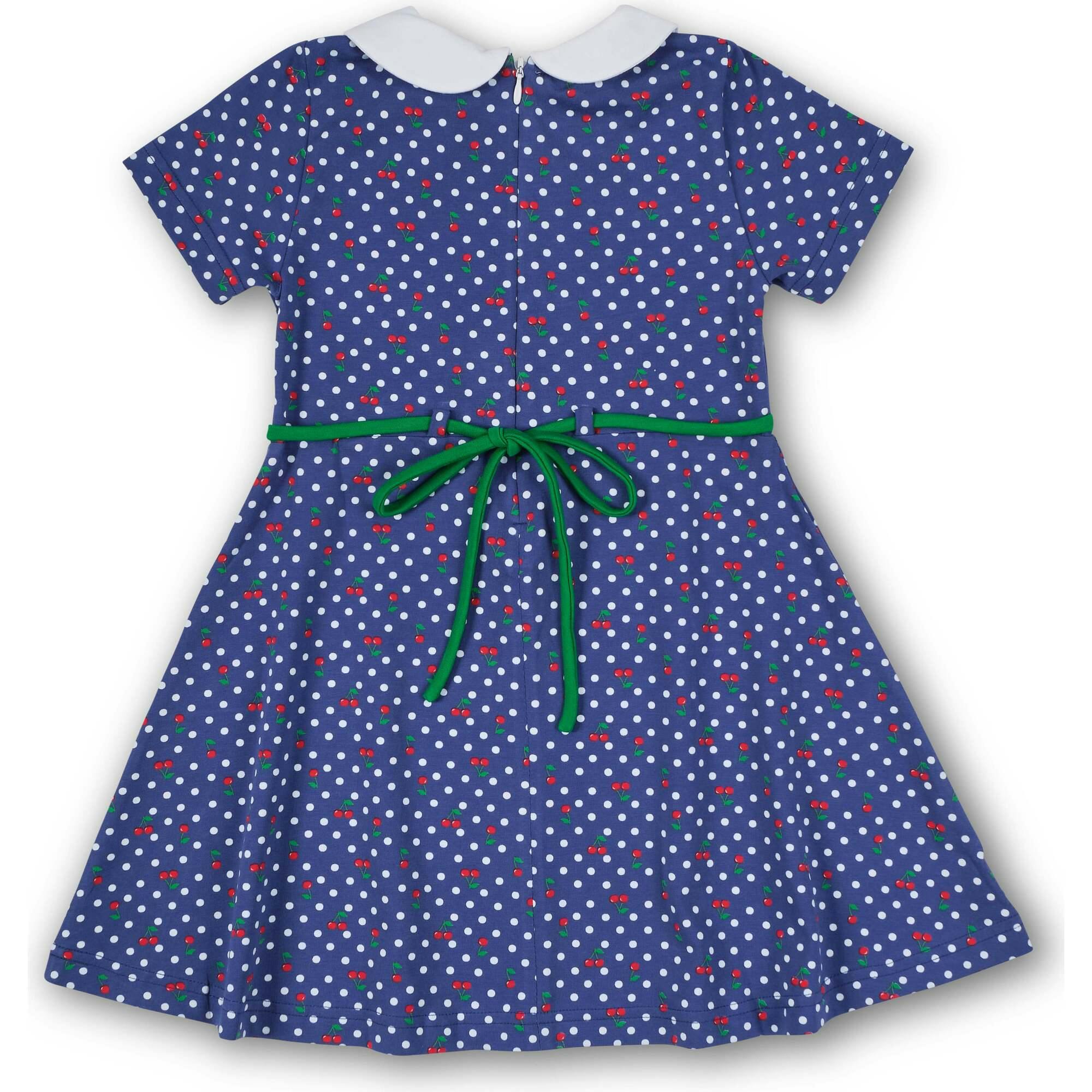Polka Dot Cherry Printed Knit Dress