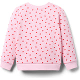 Heart Pocket Quilted Sweatshirt, Pink