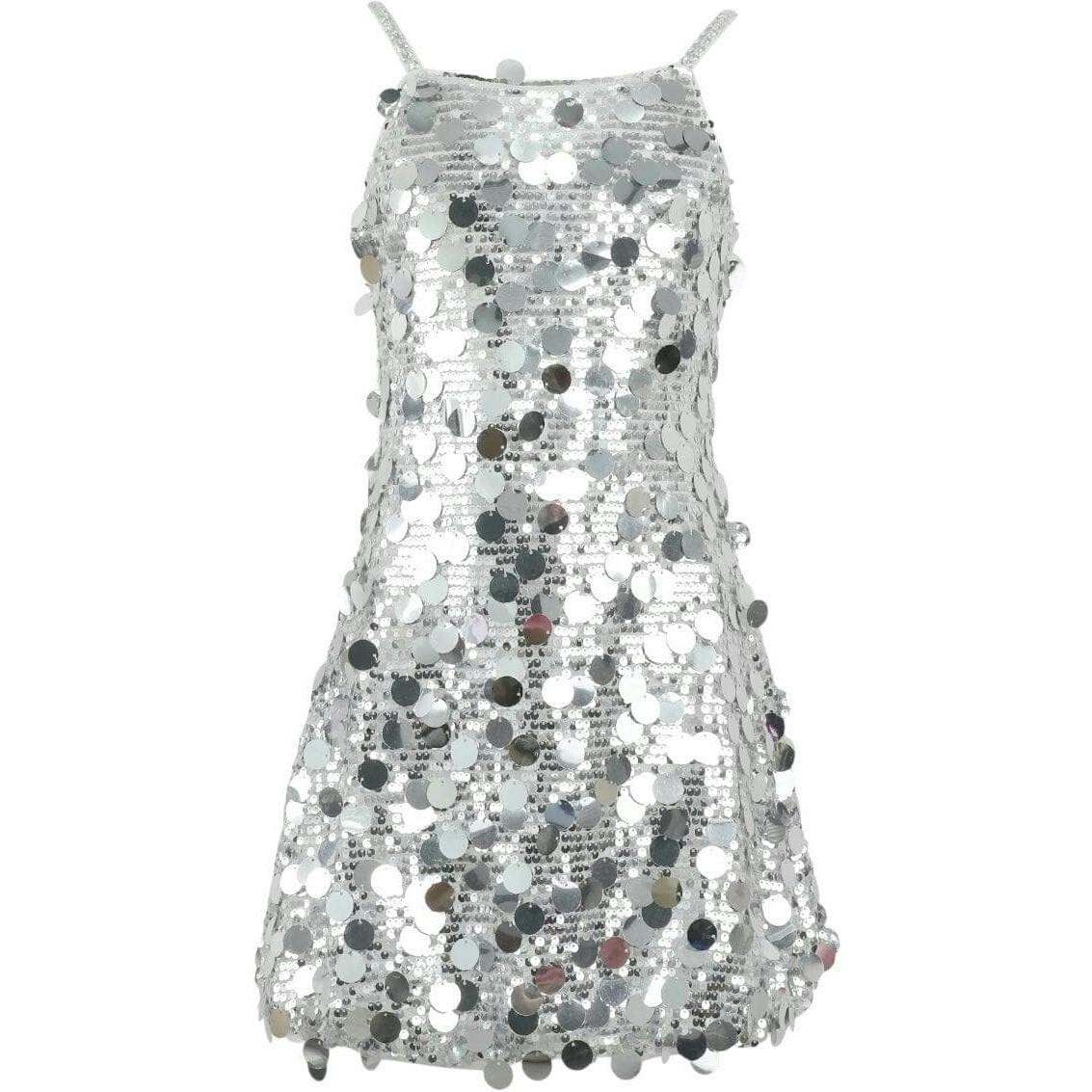 Silver Stardust Paillette Dress