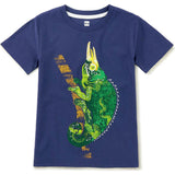 Tree Chameleon Graphic Tee, Blue