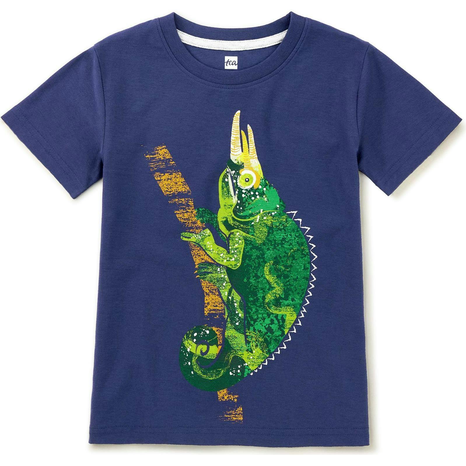 Tree Chameleon Graphic Tee, Blue