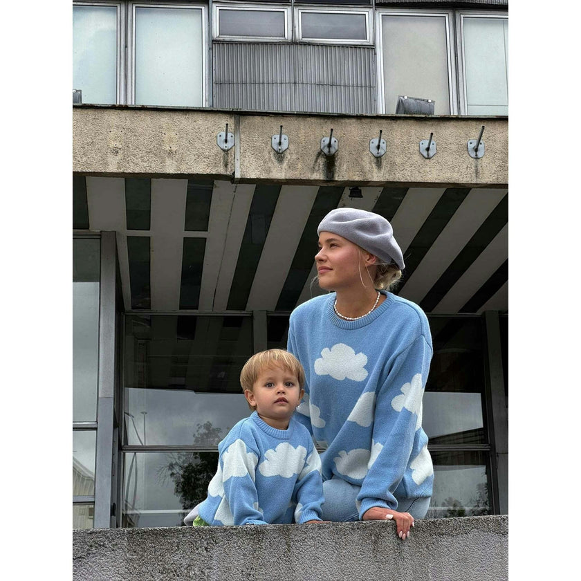 adult wool blend sweater - cloudy
