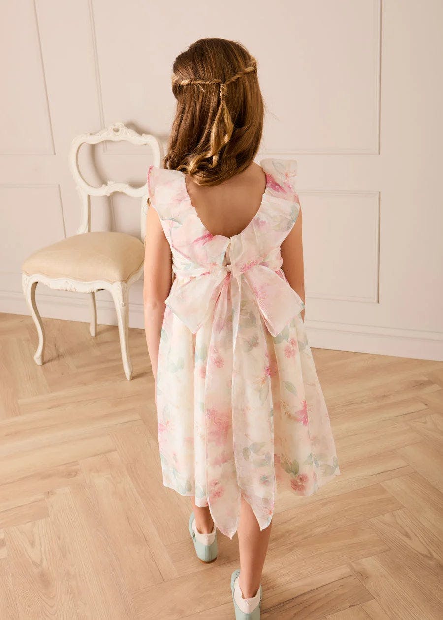 Lillie Floral Sleeveless Dress in Pink (18mths-12yrs)