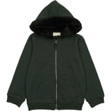 Couture Contrast Zip-Up with Fur Lined Hood Dress