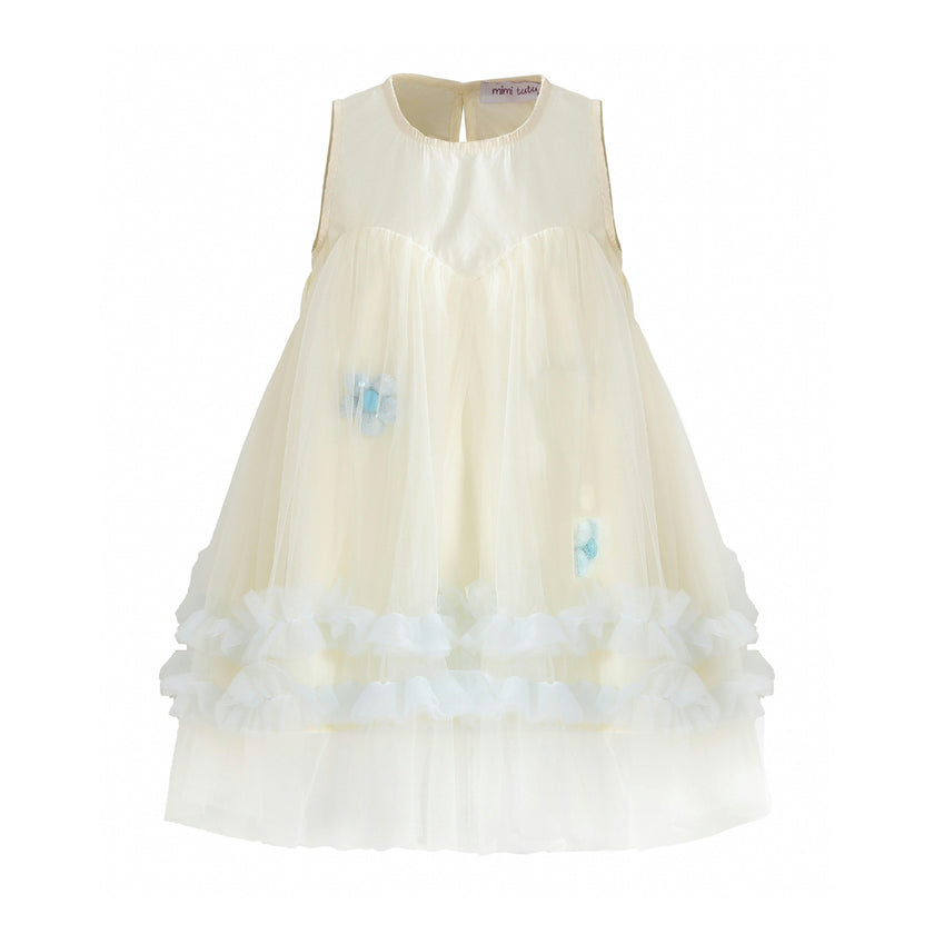 Blue Corabelle Floral Ruffle Dress