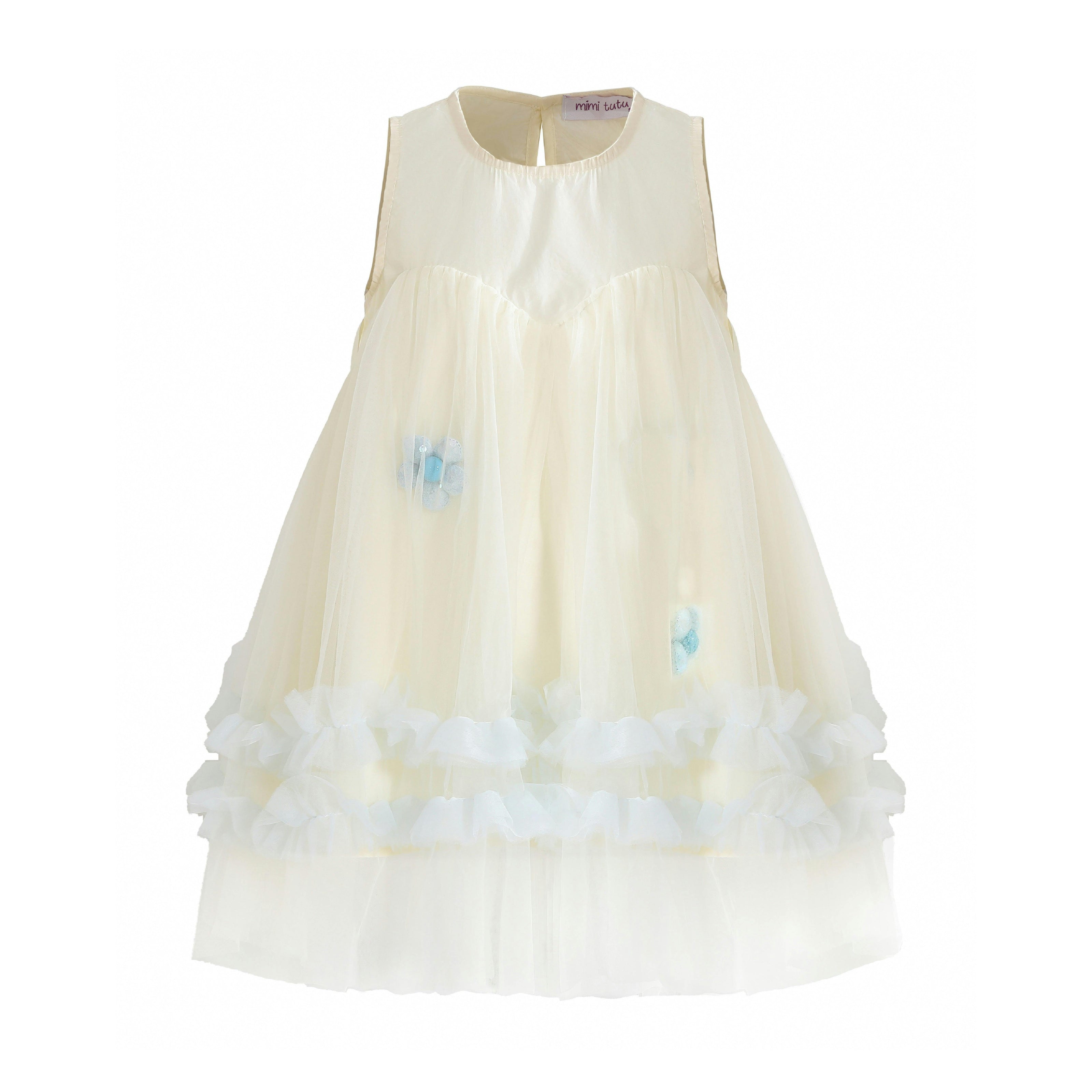 Blue Corabelle Floral Ruffle Dress