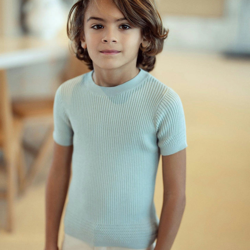 Rib Knit Sweater Dark Almond