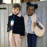 Navy Corduroy & Shearling Jacket