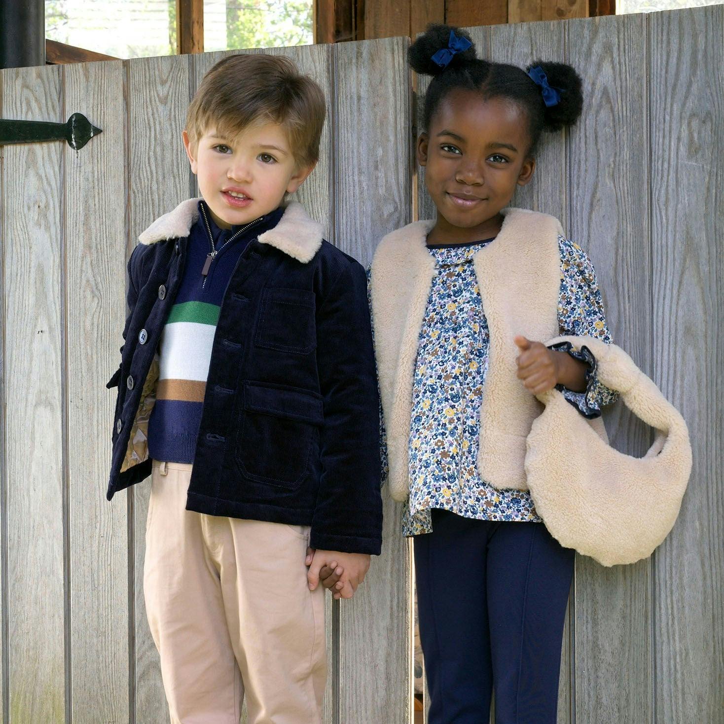 Navy Corduroy & Shearling Jacket