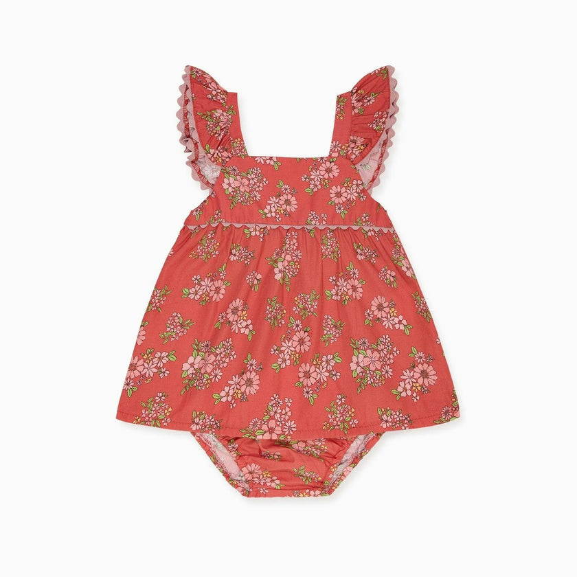 Red Floral Elicia Baby Summer Set