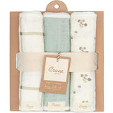 Organic Cotton 3-Piece Poppy Burp Cloth Set