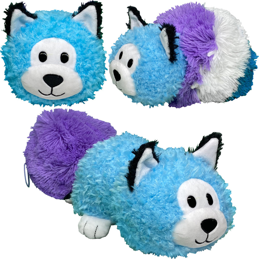 FlipaZoo: Magic Tails - Purple to Blue - 2-In-1 Animal Plush w/ Bonus 3" Baby Org