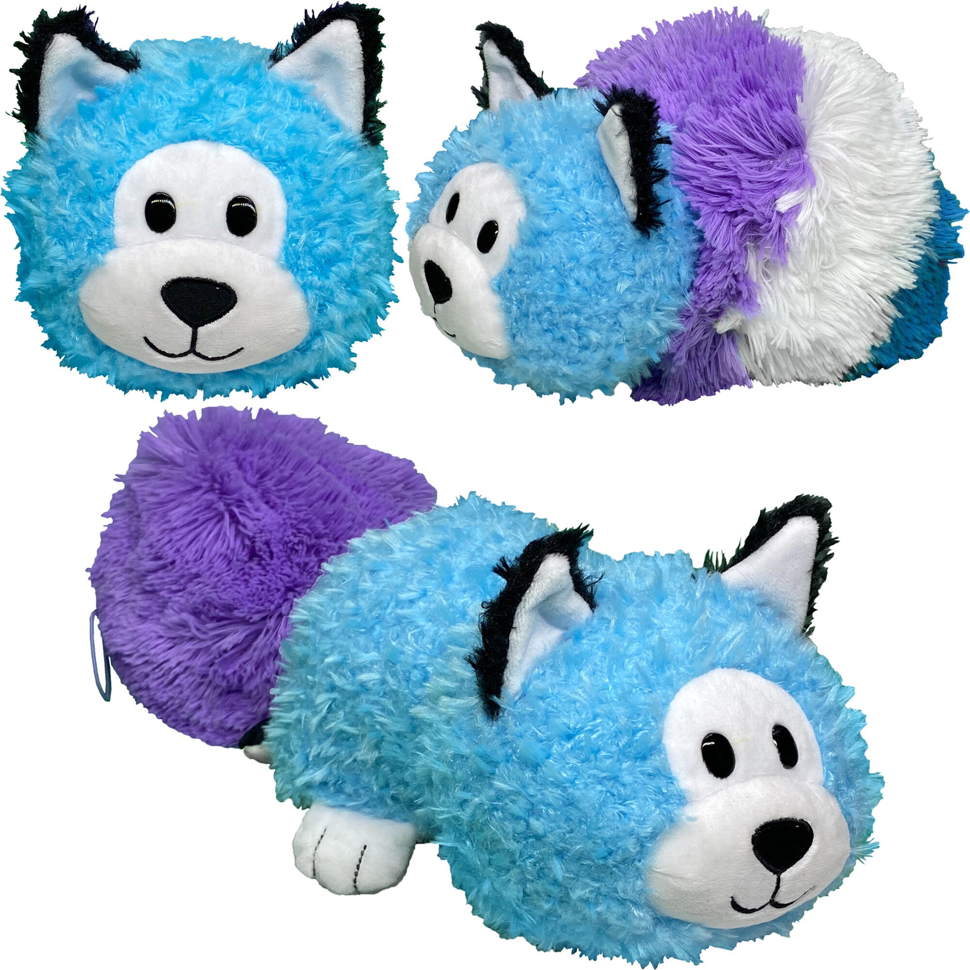 FlipaZoo: Magic Tails - Purple to Blue - 2-In-1 Animal Plush w/ Bonus 3