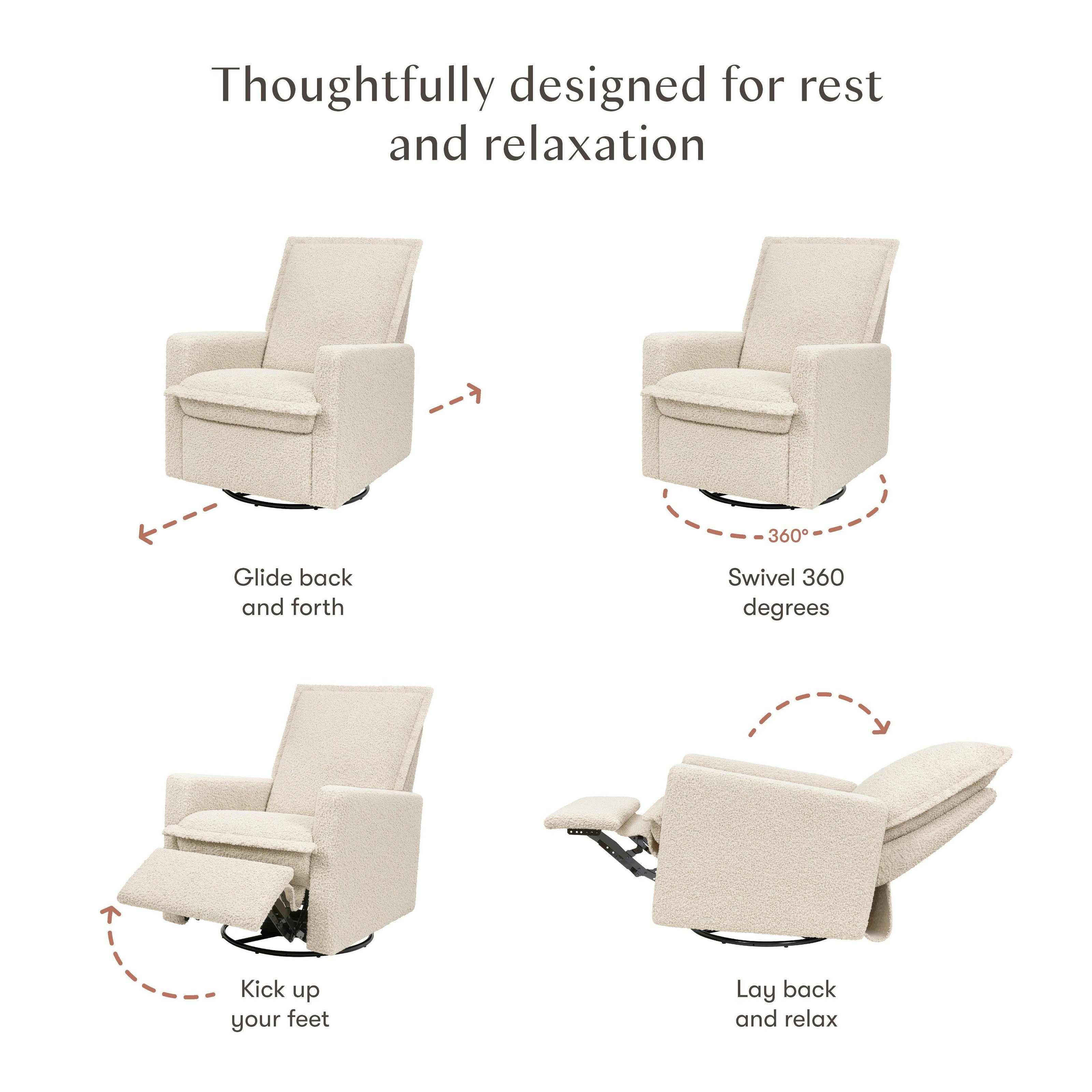 Babyletto Cali Flange Recliner and Swivel Glider