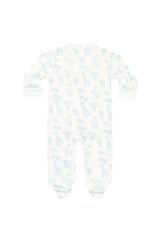 Blue Safari Zipper Footie