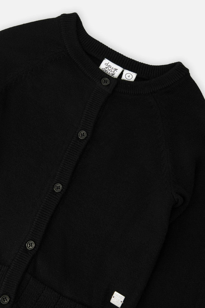 Baby Knit Cardigan Black