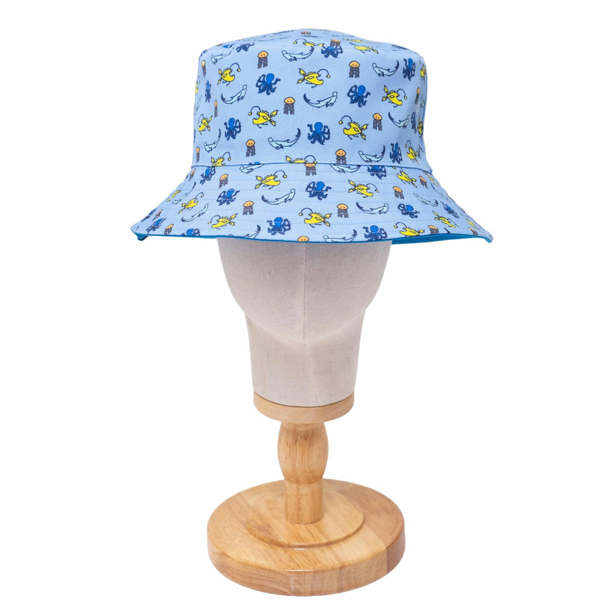 Reversible Glow-in-the-Dark Bucket Hat – Sea Critters