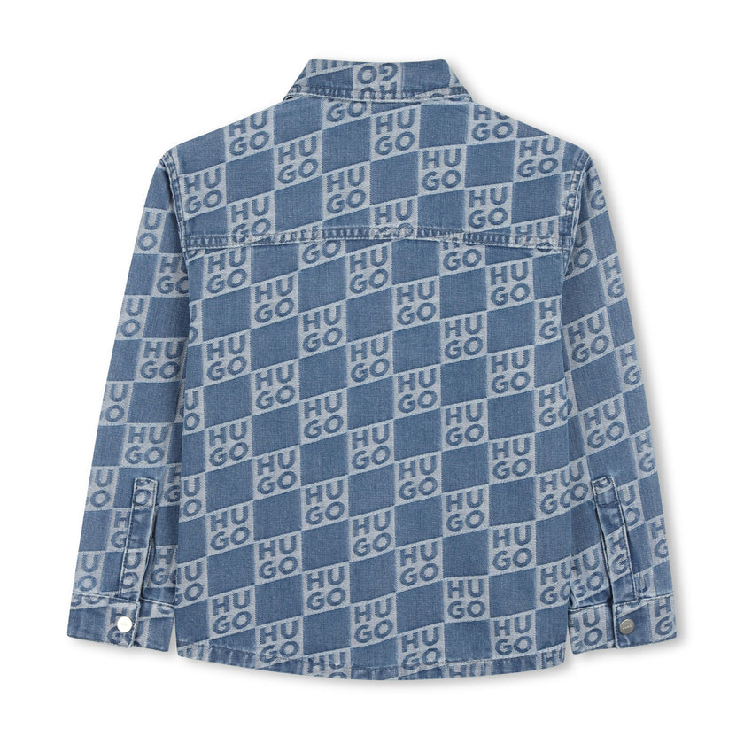 Monogram Long Sleeved Denim Shirt