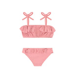 girls dusty rose bandeau bikini
