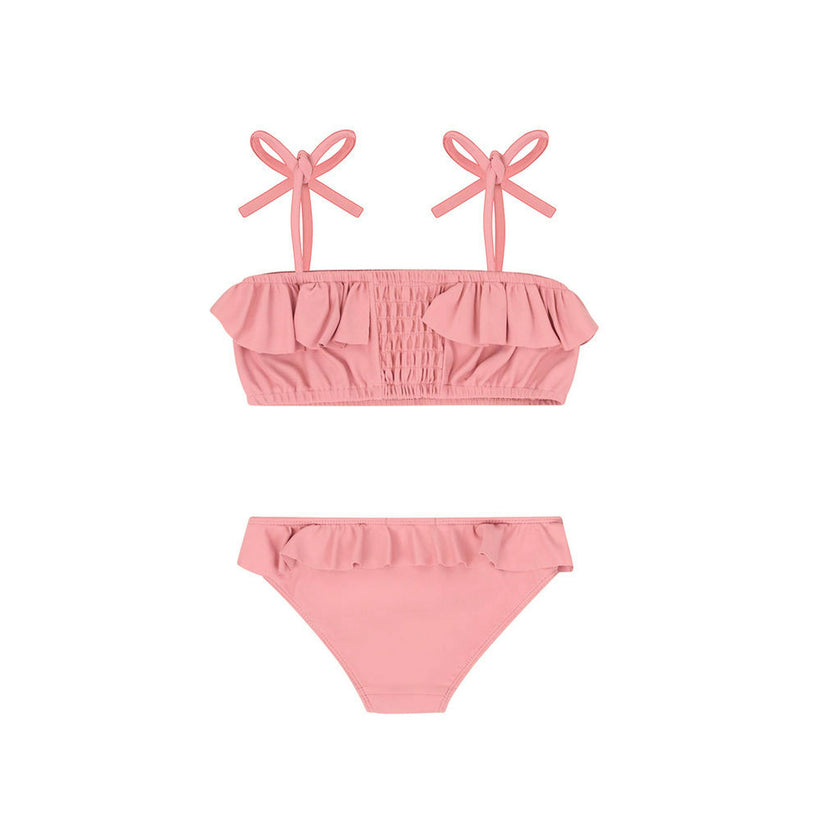 girls dusty rose bandeau bikini