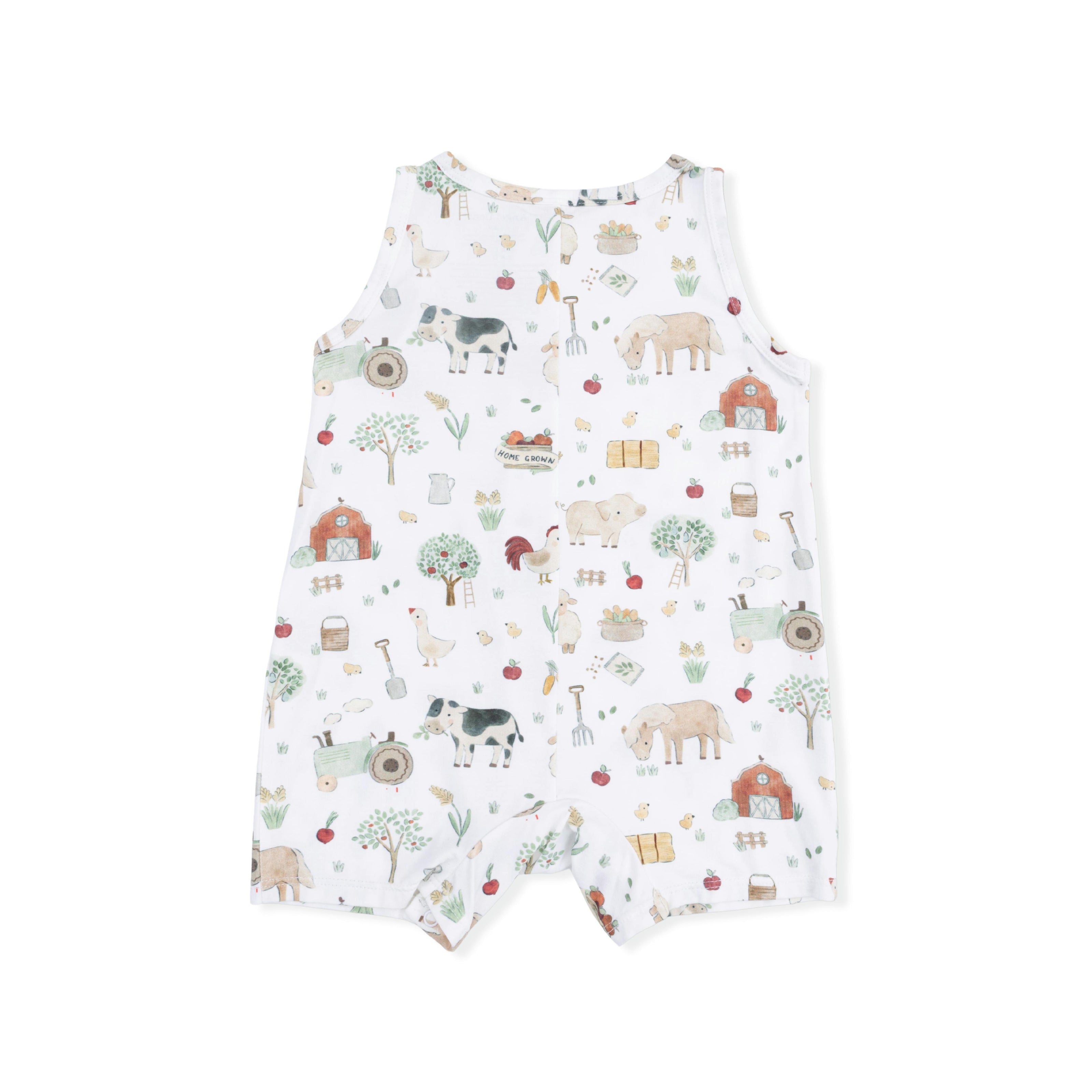 Cute Farm Animals Uni - Sleeveless Shortie Romper
