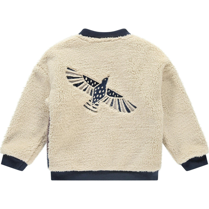 Fuzzy Sherba Zipper Bomber Cardigan