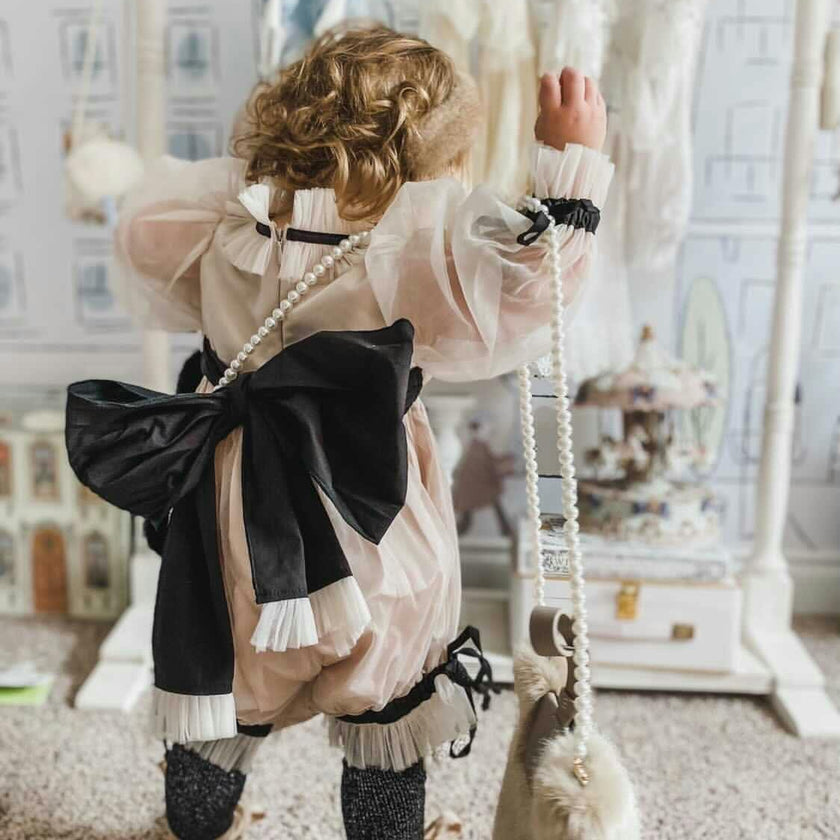 Coco-Caramel Tulle Romper