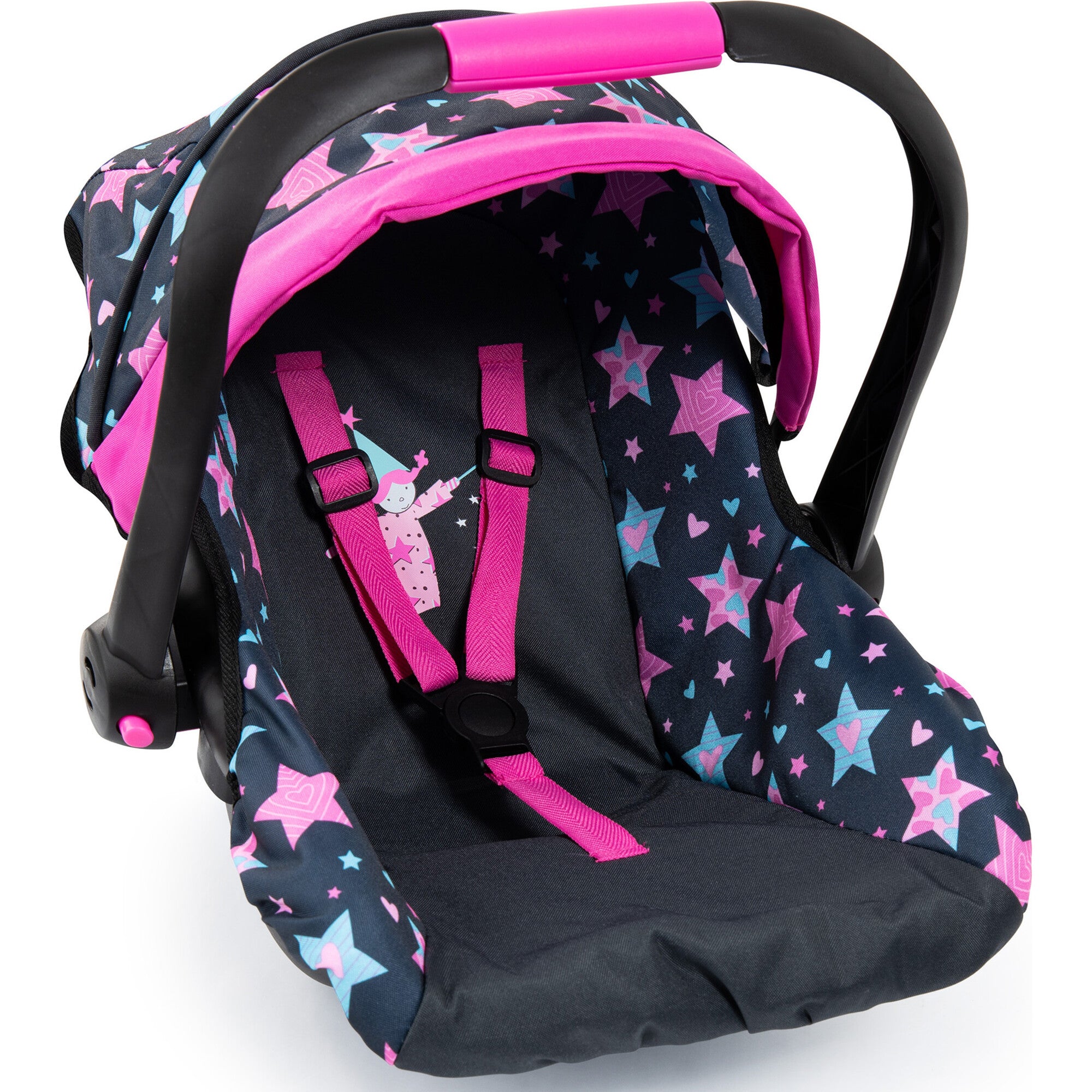 Design: Dolls Car Seat in Turquoise/Pink