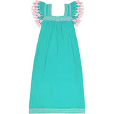 Women's Maxi Sandrine Embroidered Dress, Green