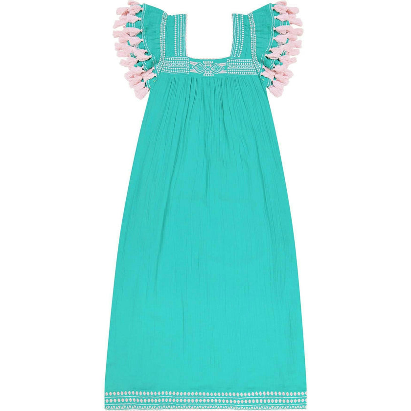 Women's Maxi Sandrine Embroidered Dress, Green