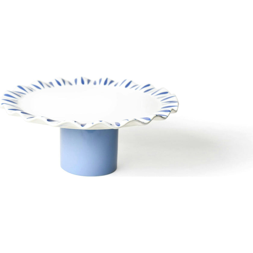 Iris Blue Drop Large Ruffle Cake Stand