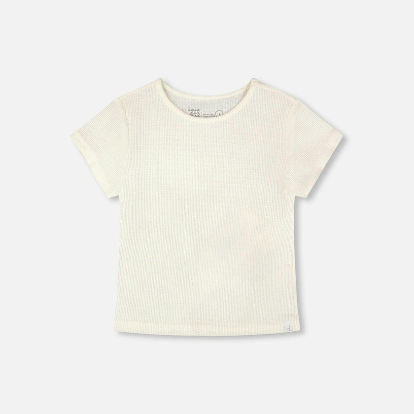 Crinkle Jersey T-Shirt Off White