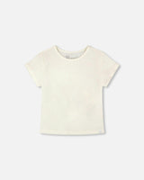 Crinkle Jersey T-Shirt Off White
