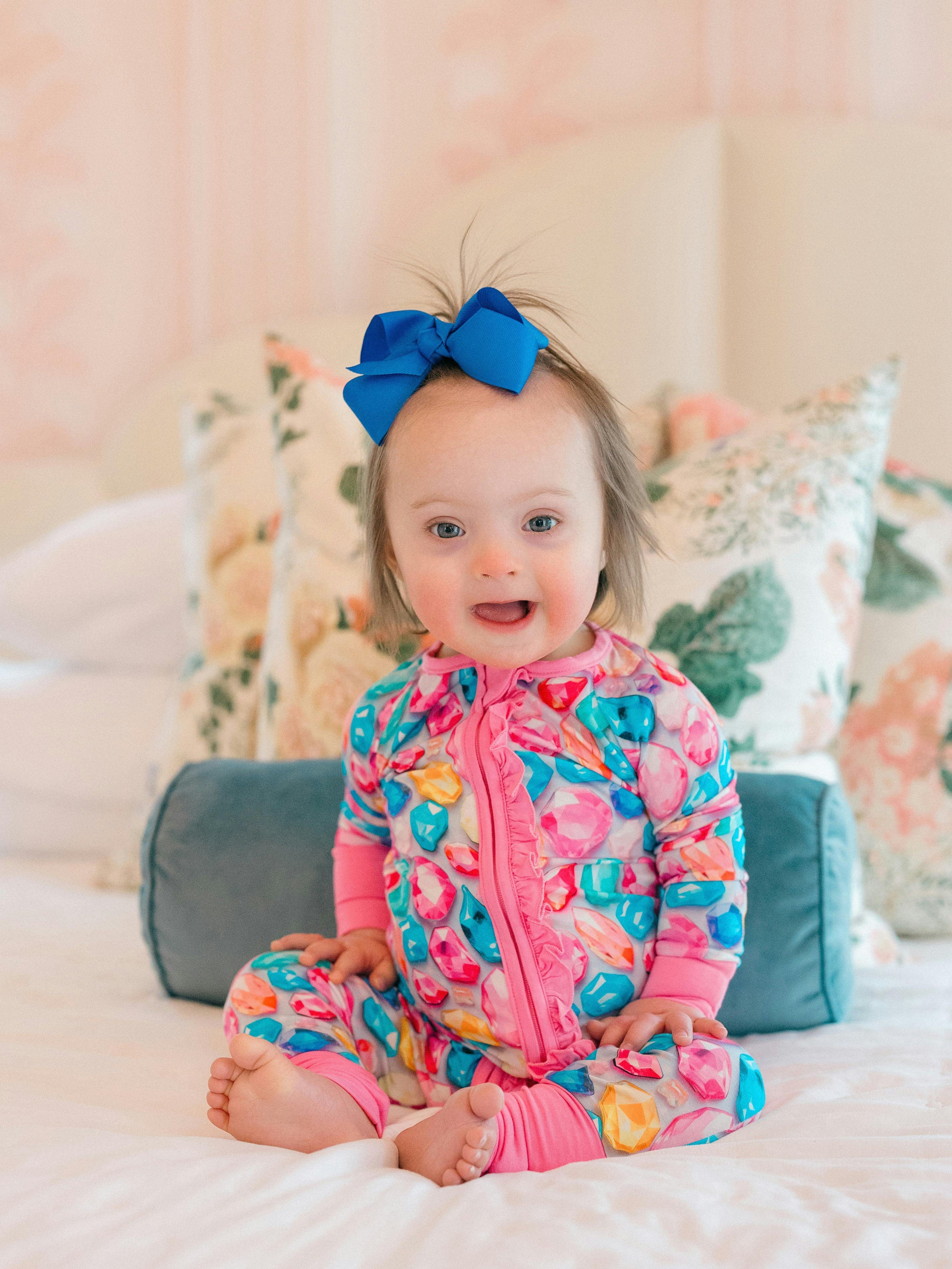 Bejeweled Bamboo Ruffle Romper