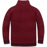 Organic Mock Neck Stripe Sweater