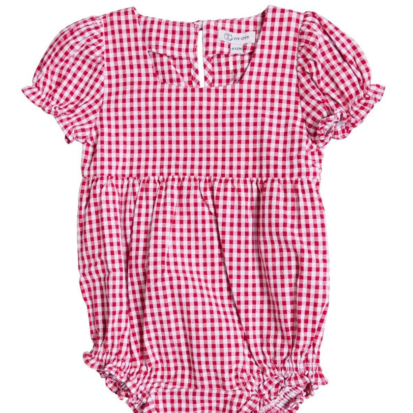 Baby Jessie Romper in Red Gingham