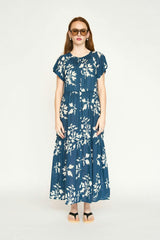 Vienna Maxi Dress in Navy Fig